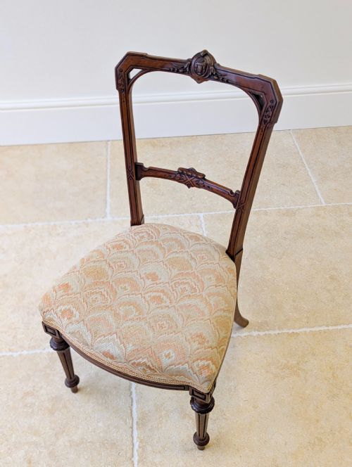 SET OF THREE ANTIQUE VICTORIAN MAHOGANY SIDE CHAIRS C1890 - ADDITIONAL PHOTO 15