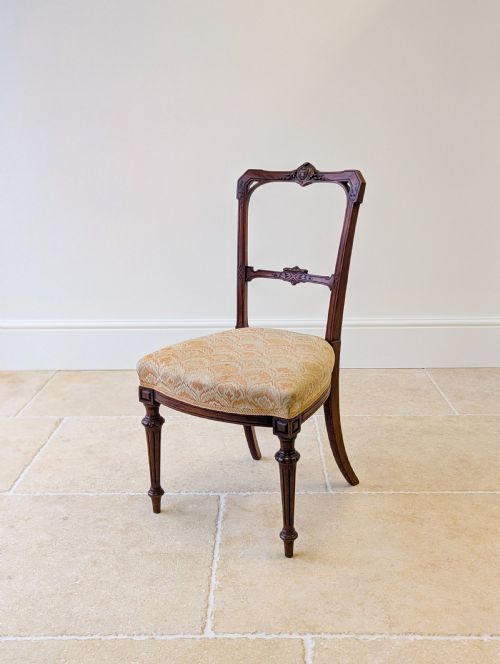 SET OF THREE ANTIQUE VICTORIAN MAHOGANY SIDE CHAIRS C1890 - ADDITIONAL PHOTO 16