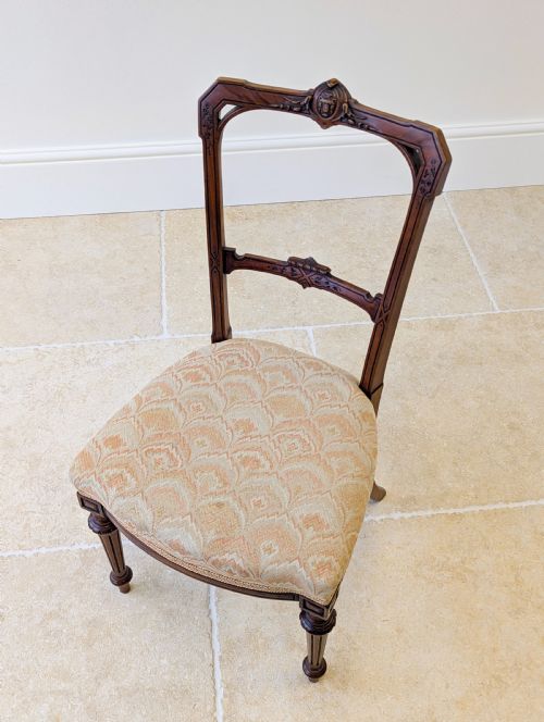SET OF THREE ANTIQUE VICTORIAN MAHOGANY SIDE CHAIRS C1890 - ADDITIONAL PHOTO 17