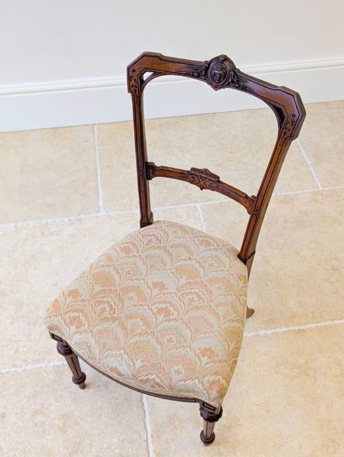 SET OF THREE ANTIQUE VICTORIAN MAHOGANY SIDE CHAIRS C1890 - ADDITIONAL PHOTO 19