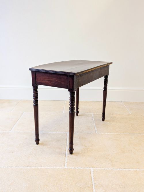 ANTIQUE GEORGIAN MAHOGANY BOWFRONT WRITING TABLE C1810 - ADDITIONAL PHOTO 16
