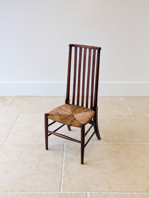 ANTIQUE ARTS CRAFTS MAHOGANY SIDE CHAIR C1900 - ADDITIONAL PHOTO 5