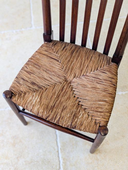 ANTIQUE ARTS CRAFTS MAHOGANY SIDE CHAIR C1900 - ADDITIONAL PHOTO 6