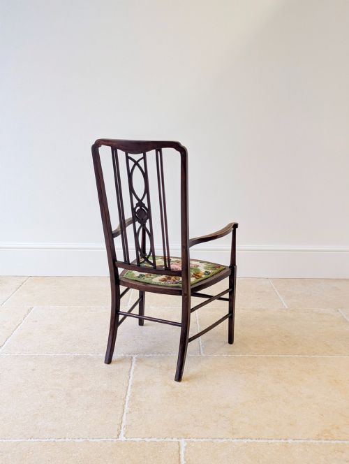 ANTIQUE EDWARDIAN MAHOGANY ELBOW CHAIR C1910 - ADDITIONAL PHOTO 15
