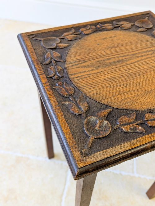 ANTIQUE ARTS CRAFTS OAK OCCASIONAL TABLE C1920 - ADDITIONAL PHOTO 7