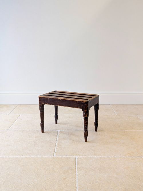 ANTIQUE VICTORIAN BEECH LUGGAGE STAND BY BROWN LAMONT C1870 - ADDITIONAL PHOTO 3