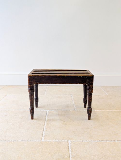 ANTIQUE VICTORIAN BEECH LUGGAGE STAND BY BROWN LAMONT C1870 - ADDITIONAL PHOTO 5
