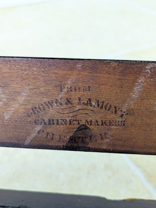 ANTIQUE VICTORIAN BEECH LUGGAGE STAND BY BROWN LAMONT C1870 - ADDITIONAL PHOTO 14