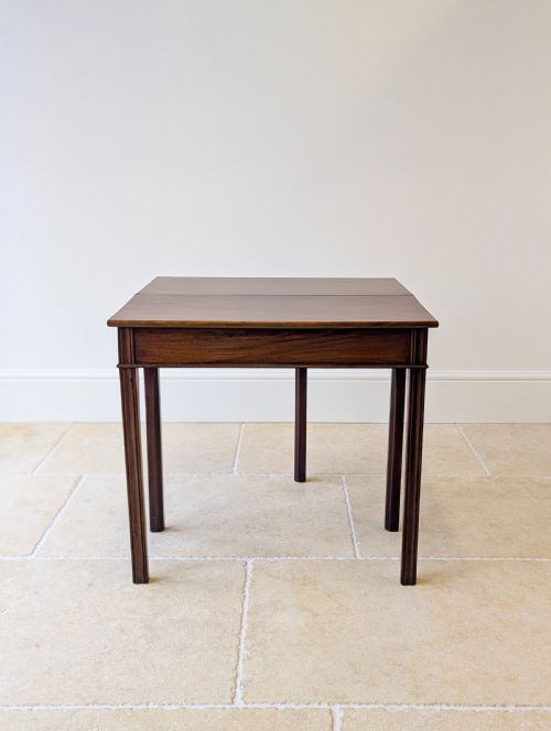ANTIQUE GEORGIAN MAHOGANY FOLDOVER TEA TABLE C1790 - ADDITIONAL PHOTO 6