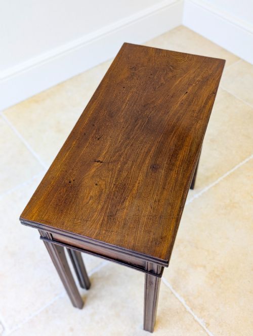 ANTIQUE GEORGIAN MAHOGANY FOLDOVER TEA TABLE C1790 - ADDITIONAL PHOTO 12