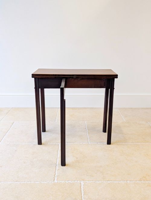 ANTIQUE GEORGIAN MAHOGANY FOLDOVER TEA TABLE C1790 - ADDITIONAL PHOTO 18