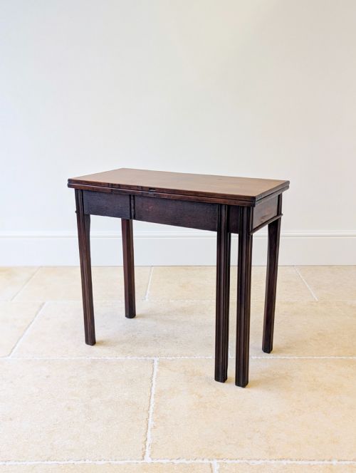 ANTIQUE GEORGIAN MAHOGANY FOLDOVER TEA TABLE C1790 - ADDITIONAL PHOTO 19