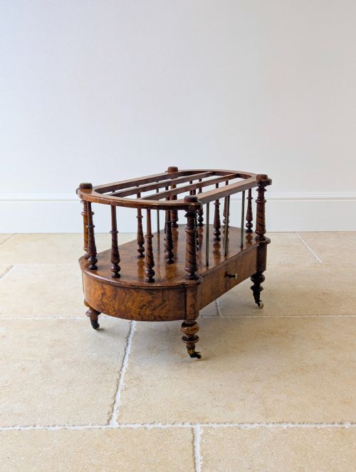 ANTIQUE VICTORIAN BURR WALNUT CANTERBURY C1870 - ADDITIONAL PHOTO 16