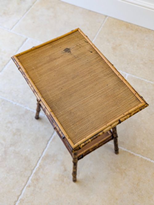 ANTIQUE VICTORIAN BAMBOO OCCASIONAL TABLE C1890 - ADDITIONAL PHOTO 2