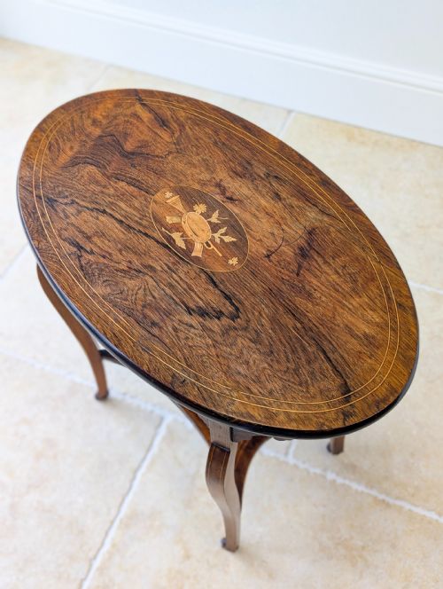 ANTIQUE EDWARDIAN ROSEWOOD OCCASIONAL TABLE C1910 - ADDITIONAL PHOTO 1