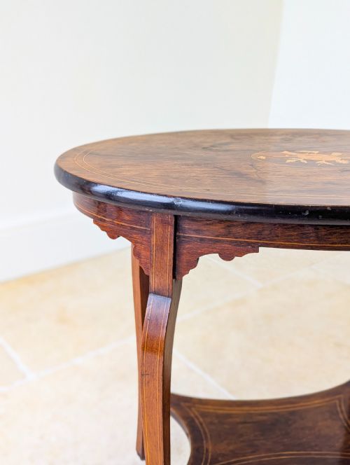 ANTIQUE EDWARDIAN ROSEWOOD OCCASIONAL TABLE C1910 - ADDITIONAL PHOTO 3