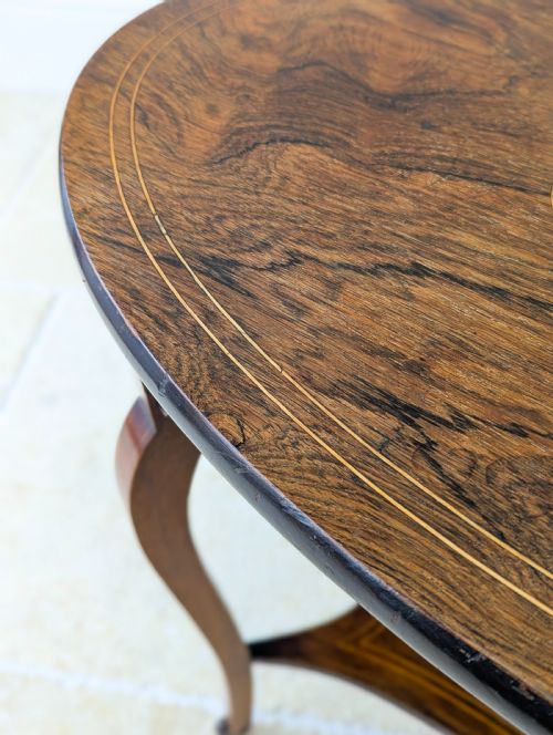 ANTIQUE EDWARDIAN ROSEWOOD OCCASIONAL TABLE C1910 - ADDITIONAL PHOTO 5