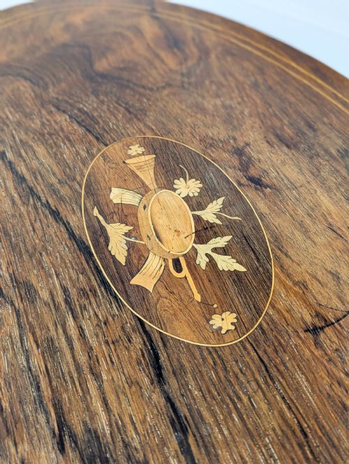 ANTIQUE EDWARDIAN ROSEWOOD OCCASIONAL TABLE C1910 - ADDITIONAL PHOTO 7