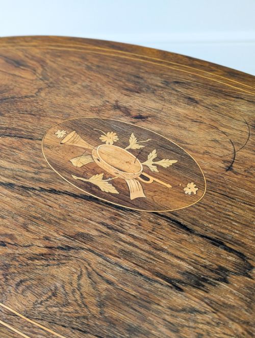 ANTIQUE EDWARDIAN ROSEWOOD OCCASIONAL TABLE C1910 - ADDITIONAL PHOTO 11