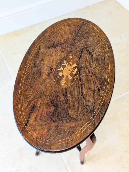 ANTIQUE EDWARDIAN ROSEWOOD OCCASIONAL TABLE C1910 - ADDITIONAL PHOTO 13