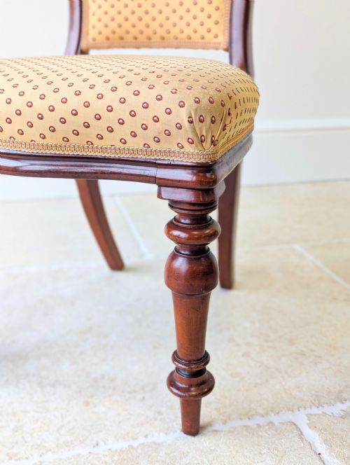 PAIR OF ANTIQUE VICTORIAN WALNUT SIDE CHAIRS C1860 - ADDITIONAL PHOTO 8