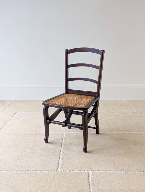 Antique Victorian Folding Campaign Chair c.1890