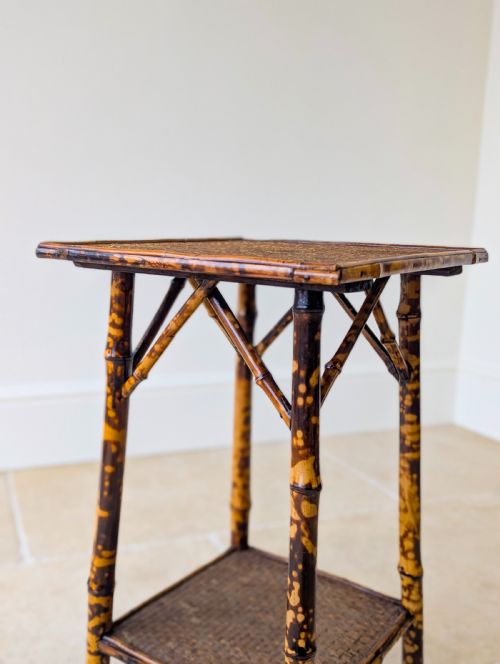 fig 1. Antique Victorian Bamboo Occasional Table c.1890