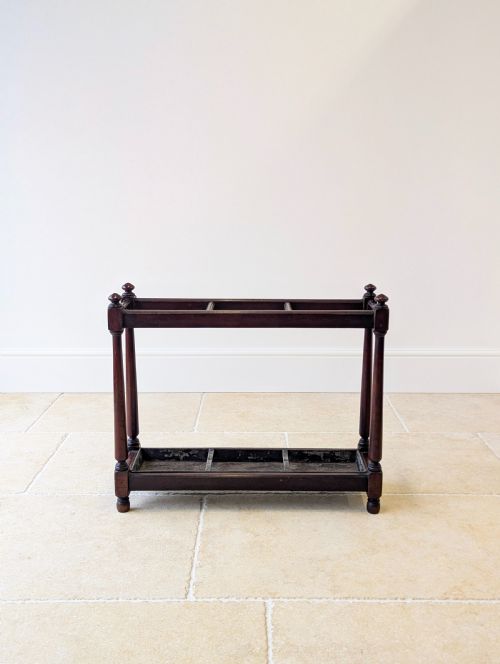 ANTIQUE VICTORIAN MAHOGANY COUNTRY HOUSE STICK STAND C1890 - ADDITIONAL PHOTO 3