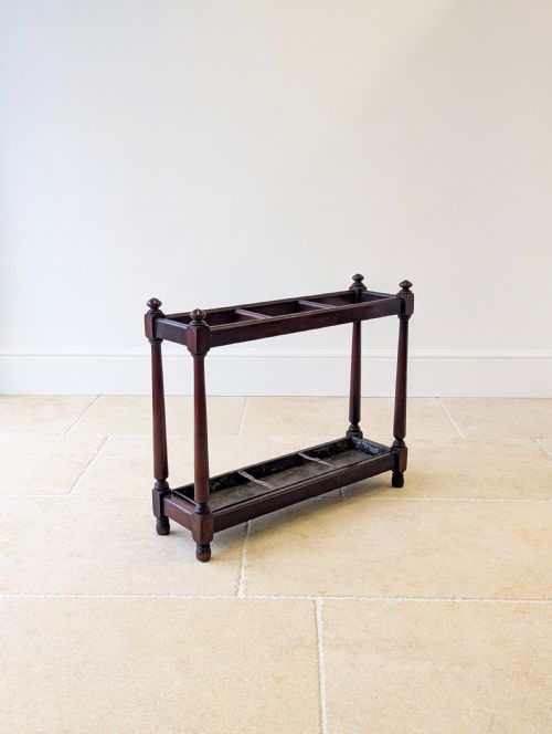 ANTIQUE VICTORIAN MAHOGANY COUNTRY HOUSE STICK STAND C1890 - ADDITIONAL PHOTO 5