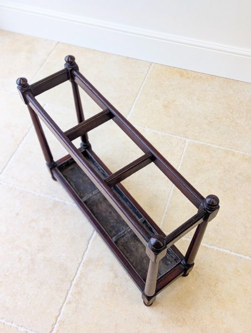 ANTIQUE VICTORIAN MAHOGANY COUNTRY HOUSE STICK STAND C1890 - ADDITIONAL PHOTO 6