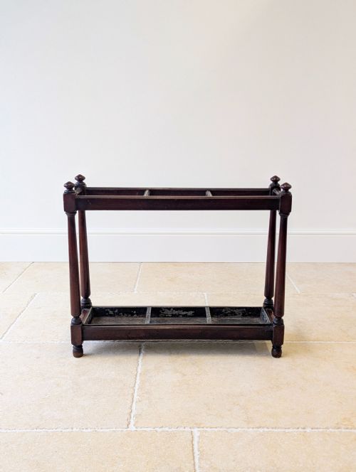 ANTIQUE VICTORIAN MAHOGANY COUNTRY HOUSE STICK STAND C1890 - ADDITIONAL PHOTO 7