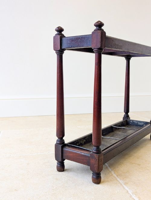 ANTIQUE VICTORIAN MAHOGANY COUNTRY HOUSE STICK STAND C1890 - ADDITIONAL PHOTO 10