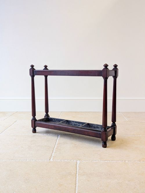 ANTIQUE VICTORIAN MAHOGANY COUNTRY HOUSE STICK STAND C1890 - ADDITIONAL PHOTO 11