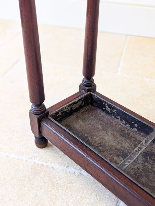 ANTIQUE VICTORIAN MAHOGANY COUNTRY HOUSE STICK STAND C1890 - ADDITIONAL PHOTO 12