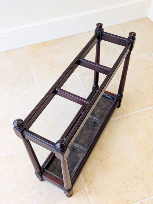 ANTIQUE VICTORIAN MAHOGANY COUNTRY HOUSE STICK STAND C1890 - ADDITIONAL PHOTO 14