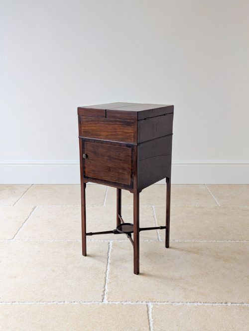 Antique Georgian Mahogany Gentleman’s Bedside Washstand C.1800