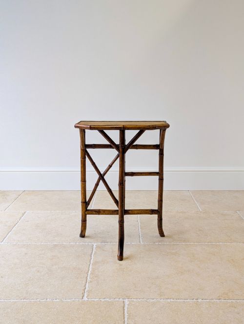 fig 1. Antique Victorian Bamboo Side Table c.1890