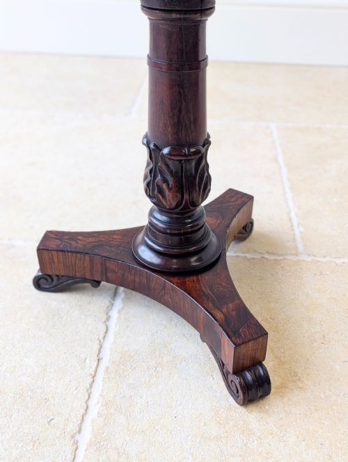 ANTIQUE WILLIAM IV ROSEWOOD ADJUSTABLE PIANO STOOL C1830 - ADDITIONAL PHOTO 13
