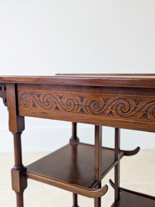 ANTIQUE EDWARDIAN MAHOGANY ANGLOJAPANESE PAGODA OCCASIONAL TABLE C1910 - ADDITIONAL PHOTO 3