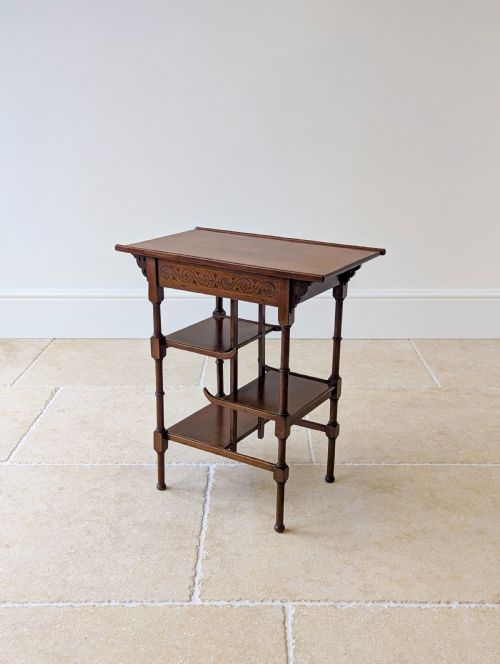 ANTIQUE EDWARDIAN MAHOGANY ANGLOJAPANESE PAGODA OCCASIONAL TABLE C1910 - ADDITIONAL PHOTO 9