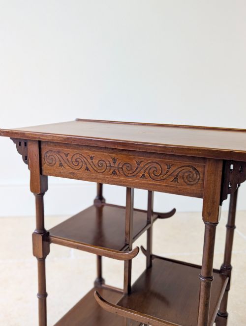 ANTIQUE EDWARDIAN MAHOGANY ANGLOJAPANESE PAGODA OCCASIONAL TABLE C1910 - ADDITIONAL PHOTO 10