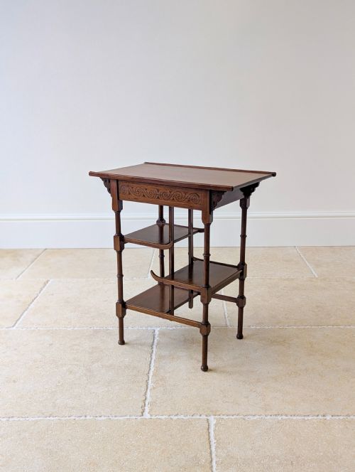 ANTIQUE EDWARDIAN MAHOGANY ANGLOJAPANESE PAGODA OCCASIONAL TABLE C1910 - ADDITIONAL PHOTO 12