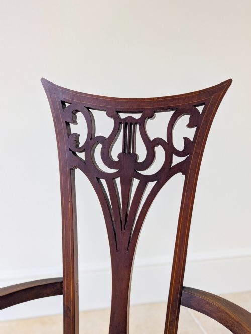ANTIQUE EDWARDIAN MAHOGANY ELBOW CHAIR C1910 - ADDITIONAL PHOTO 3