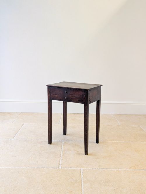 ANTIQUE GEORGIAN OAK WORK TABLE C1800 - ADDITIONAL PHOTO 2