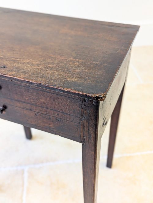 ANTIQUE GEORGIAN OAK WORK TABLE C1800 - ADDITIONAL PHOTO 3