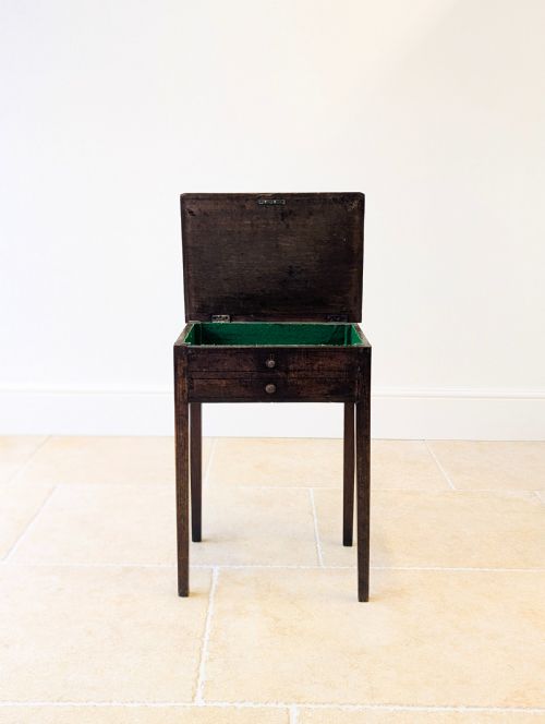 ANTIQUE GEORGIAN OAK WORK TABLE C1800 - ADDITIONAL PHOTO 4
