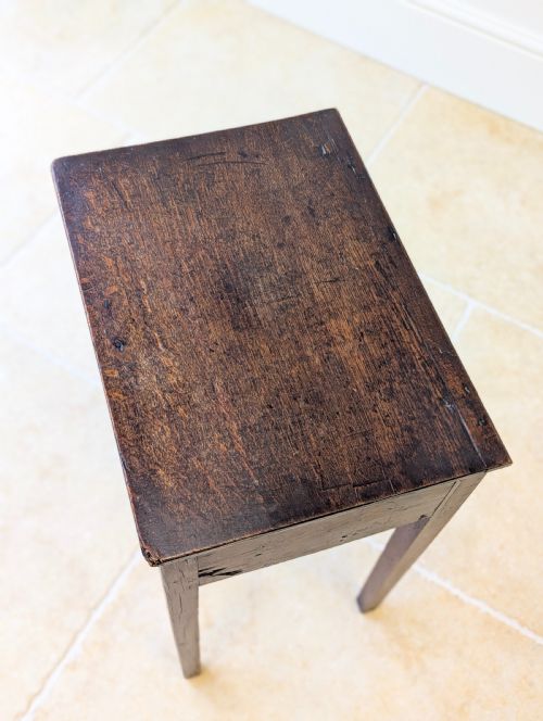 ANTIQUE GEORGIAN OAK WORK TABLE C1800 - ADDITIONAL PHOTO 5