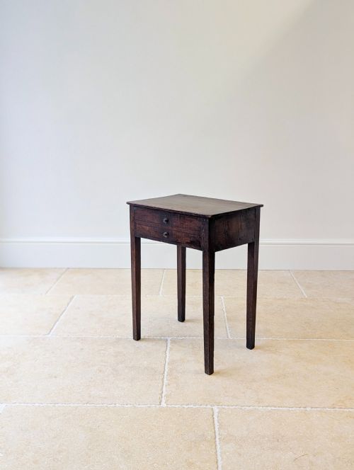 ANTIQUE GEORGIAN OAK WORK TABLE C1800 - ADDITIONAL PHOTO 6