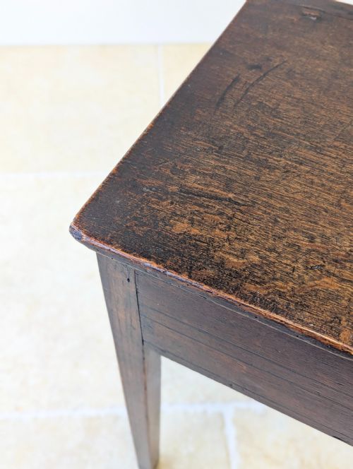 ANTIQUE GEORGIAN OAK WORK TABLE C1800 - ADDITIONAL PHOTO 9