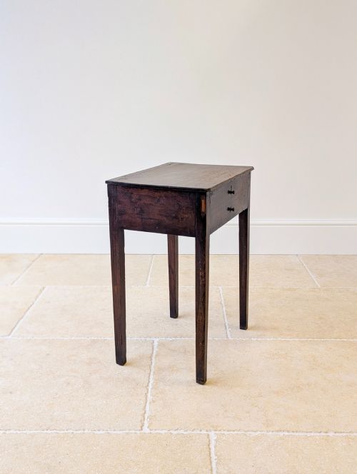 ANTIQUE GEORGIAN OAK WORK TABLE C1800 - ADDITIONAL PHOTO 10